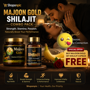 🔥 Majoon Gold Shilajit Combo – 3-4 Rounds Tak Powerful Performance
