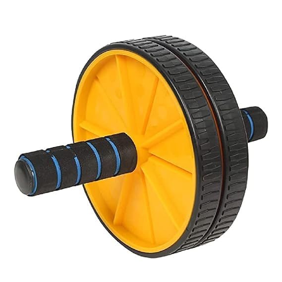 HAS Double Abs Wheel Roller Toning Resistance Tube Band with Push-up Bar Combo